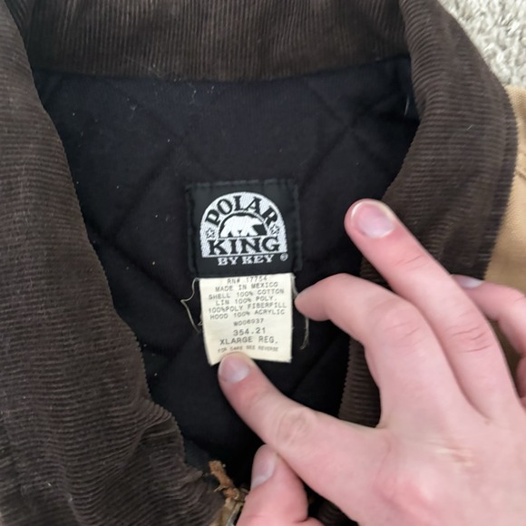Vintage 90's USA Polar King by key Canvas Jacket detroit carhartt Syle XL REG - Picture 7 of 11